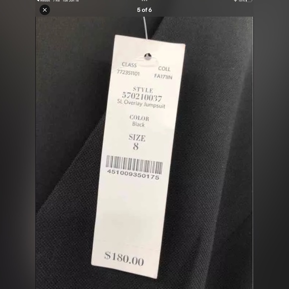 White House Black Market flowy jumpsuit wedding formal sz 8 NWT - Picture 3 of 7